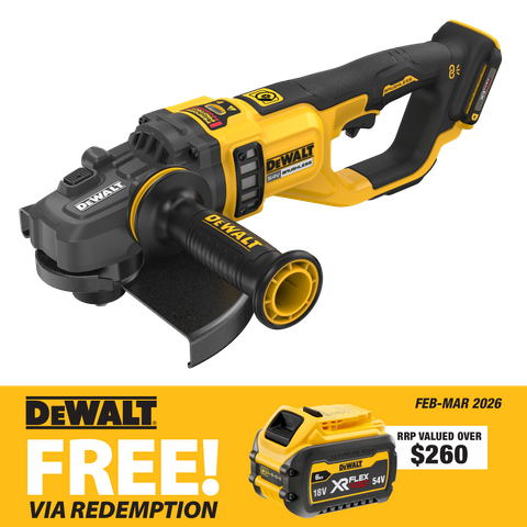 DEWALT FLEXVOLT Cordless Angle Grinder 230mm Brushless 54V - Bare Tool