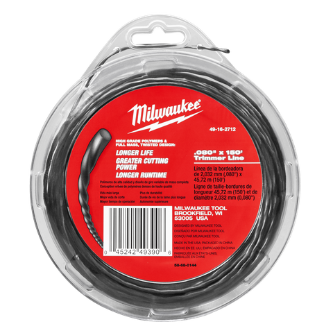 Milwaukee Line Trimmer Line 2.0mm x 45m