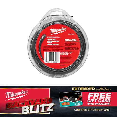 Milwaukee Line Trimmer Line 2.0mm x 45m