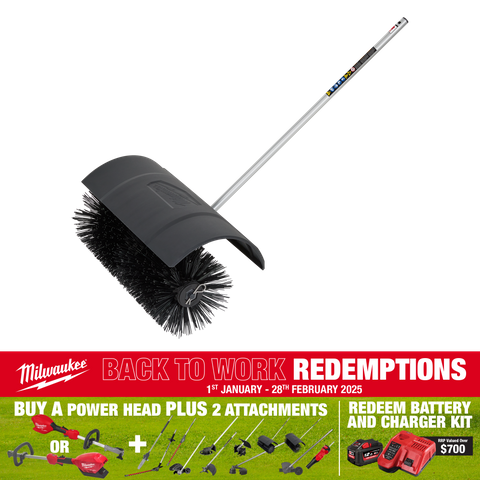 Milwaukee Outdoor Power Head Bristle Brush Attachment