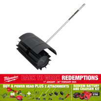 Milwaukee Outdoor Power Head Rubber Broom Attachment