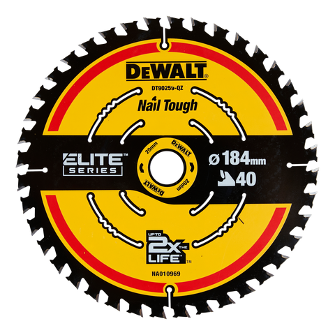 DeWalt ELITE Circular Saw Blade 184mm 40T