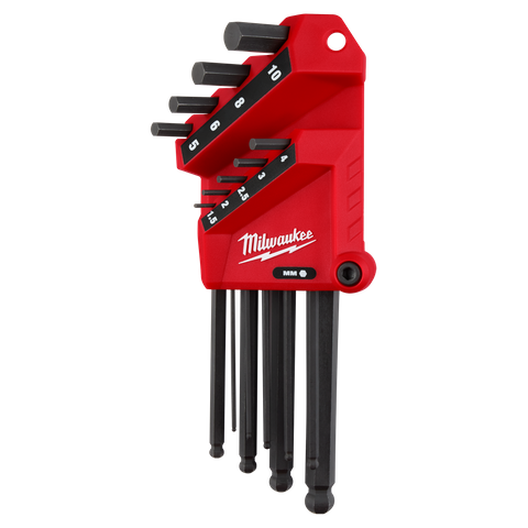 Milwaukee Hex Key Set Ball End Metric 9pc