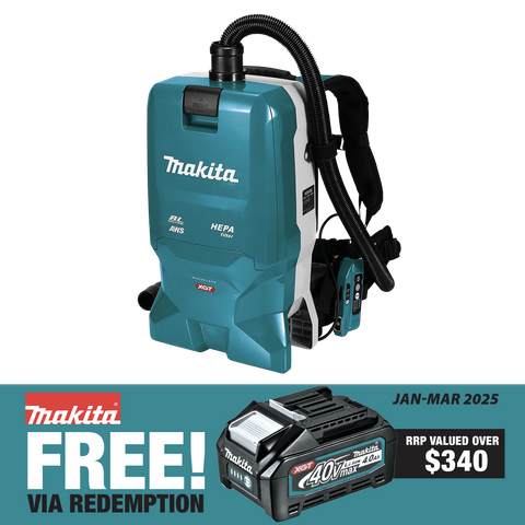 Makita XGT Backpack Vacuum Cleaner Brushless AWS 40v - Bare Tool