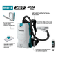 Makita XGT Backpack Vacuum Cleaner Brushless 40v - Bare Tool