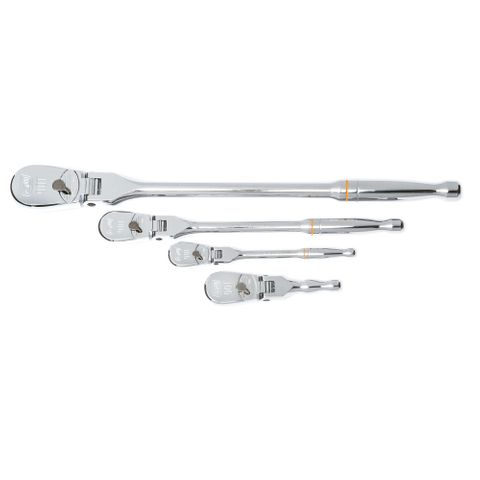 GEARWRENCH Teardrop Ratchet Flex Head 1/4in, 3/8in & 1/2in Dr 4pc Set