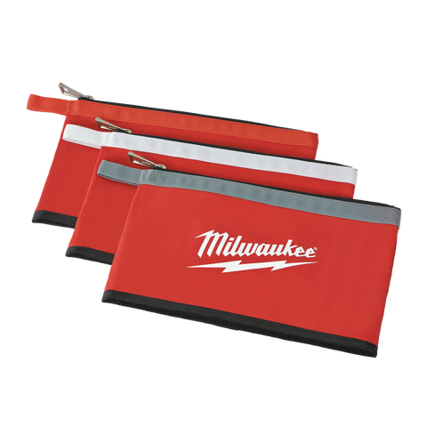 Milwaukee Zipper Pouches 3pk