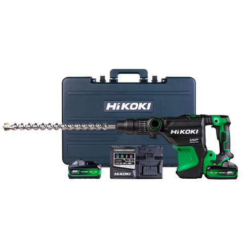 HiKOKI Cordless Rotary Hammer Drill Brushless 40mm SDS MAX 36v Kit