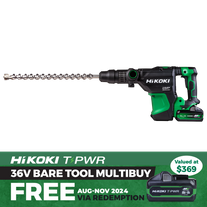 HiKOKI Cordless Rotary Hammer Drill Brushless 40mm SDS MAX 36v - Bare Tool