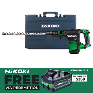 HiKOKI Cordless Rotary Hammer Drill Brushless 40mm SDS MAX 36v - Bare Tool