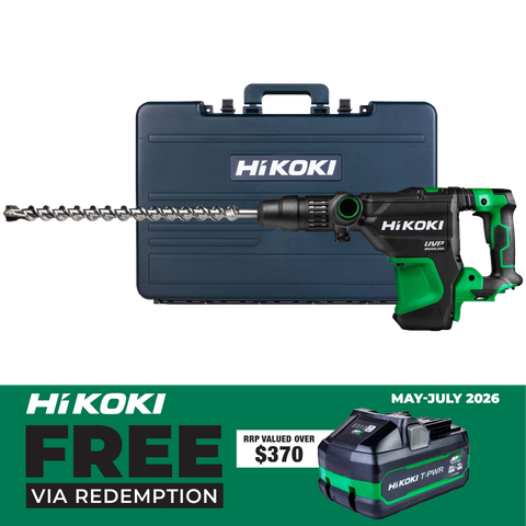 HiKOKI Cordless Rotary Hammer Drill Brushless 40mm SDS MAX 36v - Bare Tool