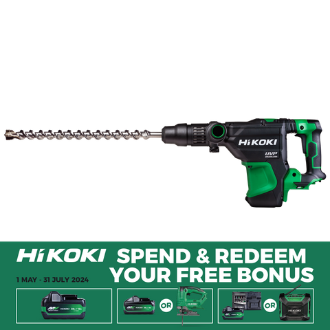 HiKOKI Cordless Rotary Hammer Drill Brushless 40mm SDS MAX 36v - Bare Tool