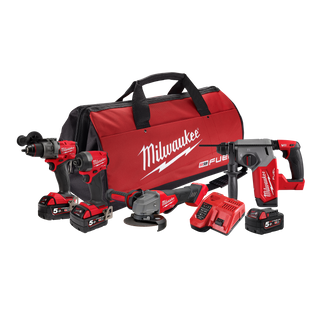 Milwaukee M18 FUEL Cordless Power Pack Brushless 4pc Kit 4A3 18V 5Ah