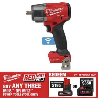 Milwaukee M18 FUEL ONE-KEY Torque Sense Impact Wrench 1/2in Mid Pin 18v - Bare T