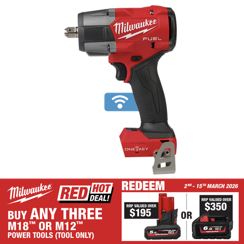 Milwaukee M18 FUEL ONE-KEY Torque Sense Impact Wrench 1/2in Mid Pin 18v - Bare T