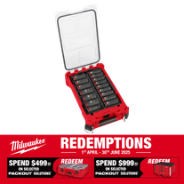 Milwaukee SHOCKWAVE Deep Impact Socket Set 1/2in Dr 16pc Metric with PACKOUT