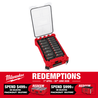 Milwaukee SHOCKWAVE Deep Impact Socket Set 1/2in Dr 16pc Metric with PACKOUT