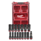 Milwaukee SHOCKWAVE Deep Impact Socket Set 1/2in Dr 16pc Metric with PACKOUT