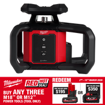 Milwaukee M18 Horizontal Rotary Laser Red 610m 18v - Bare Tool