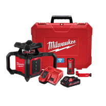 Milwaukee M18 Horizontal Rotary Laser Red 610m 18V 3Ah Kit