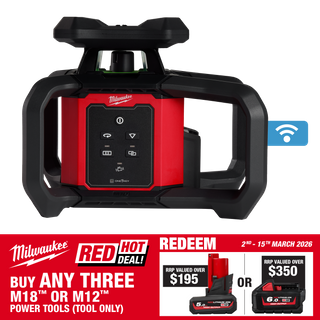 Milwaukee M18 Interior Single Slope Rotary Laser green 305m 18v - Bare Tool