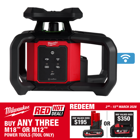 Milwaukee M18 Interior Single Slope Rotary Laser green 305m 18v - Bare Tool