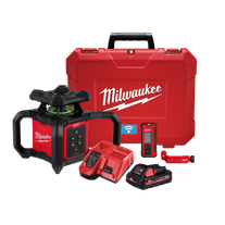 Milwaukee M18 Interior Single Slope Rotary Laser green 305m 18v 3Ah Kit