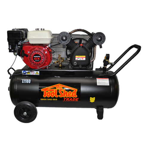 ToolShed Compressor Honda Powered 5.5hp 100L 12.5CFM Petrol
