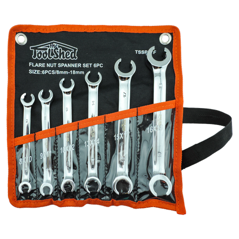 ToolShed Flare Nut Spanner Set 6pc 8-18mm