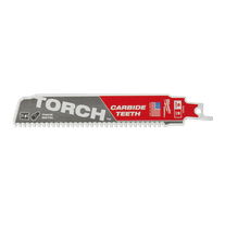 Milwaukee Sawzall Torch Recip Blade With Carbide Teeth 150mm 6in 7TPI 1pk