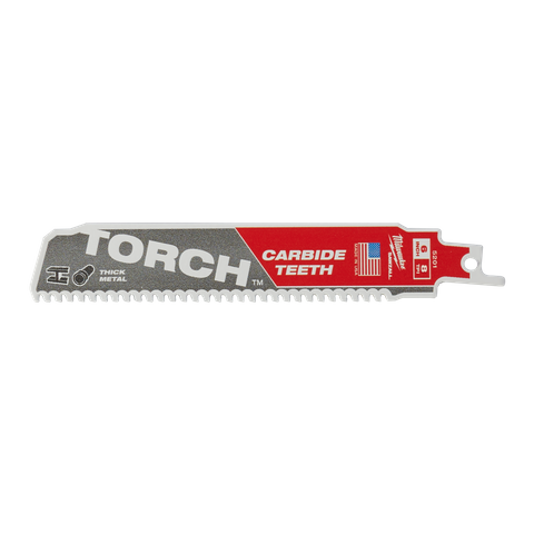 Milwaukee Sawzall Torch Recip Blade With Carbide Teeth 150mm 6in 7TPI 1pk