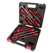 Powerbuilt Screwdriver Set 10pc Full Shaft