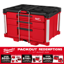 Milwaukee PACKOUT 3 Drawer Tool Box Multi Depth