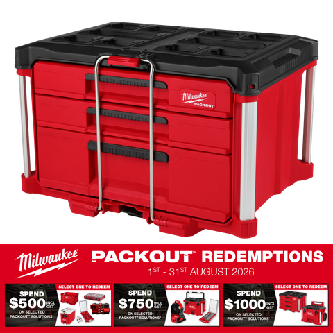 Milwaukee PACKOUT 3 Drawer Tool Box Multi Depth