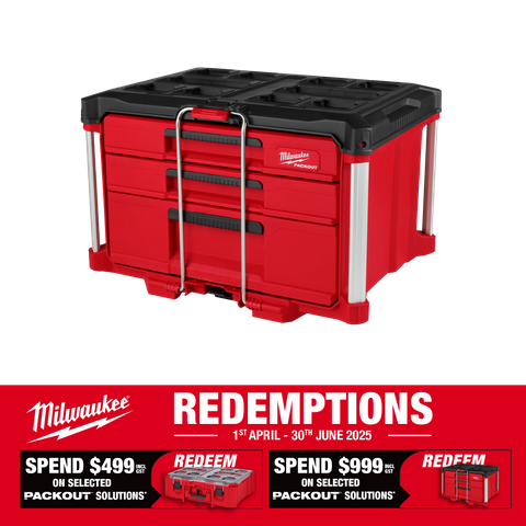 Milwaukee PACKOUT 3 Drawer Tool Box Multi Depth