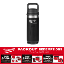 Milwaukee PACKOUT Bottle with Chug Lid 532ml Black