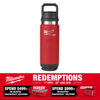 Milwaukee PACKOUT Bottle with Chug Lid 710ml Red