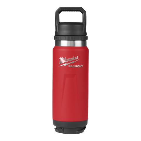 Milwaukee PACKOUT Bottle with Chug Lid 710ml Red