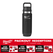 Milwaukee PACKOUT Bottle with Chug Lid 710ml Black