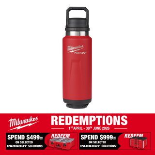 Milwaukee PACKOUT Bottle with Chug Lid 1064ml Red