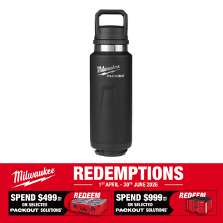Milwaukee PACKOUT Bottle with Chug Lid 1064ml Black