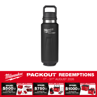 Milwaukee PACKOUT Bottle with Chug Lid 1064ml Black