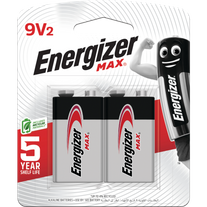 Energizer Max 9V Battery 2pk