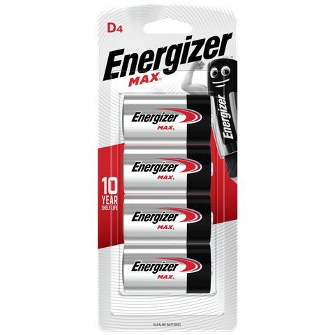 Energizer Max D Battery 4pk