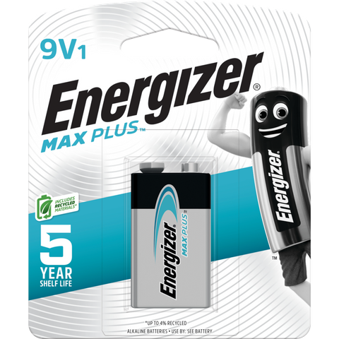 Energizer Max Plus 9V Battery 1pk