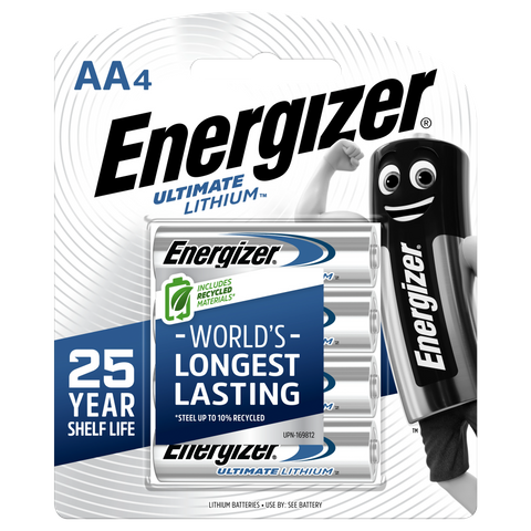Energizer Ultimate Lithium AA Battery 4pk