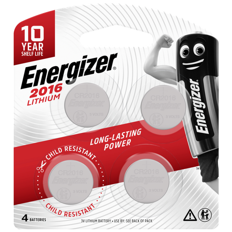 Energizer Lithium Coin Battery CR2016 4pk