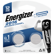 Energizer Ultimate Lithium Coin Battery CR2016 2pk