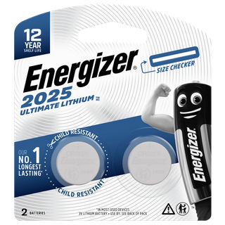 Energizer Ultimate Lithium Coin Battery CR2025 2pk
