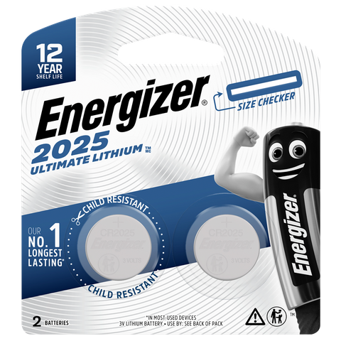 Energizer Ultimate Lithium Coin Battery CR2025 2pk